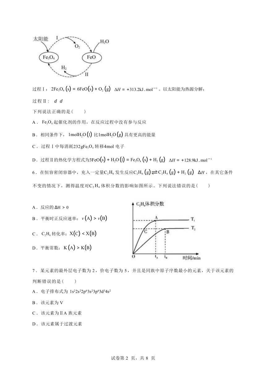 四川省眉山市彭山区第一中学2023-2024学年高二下学期入学考试化学试题（含答案）