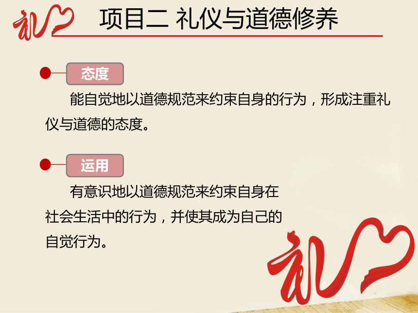 项目二 礼仪与道德修养 课件(共61张PPT)-《中职生礼仪教程》同步教学（同济大学出版社）