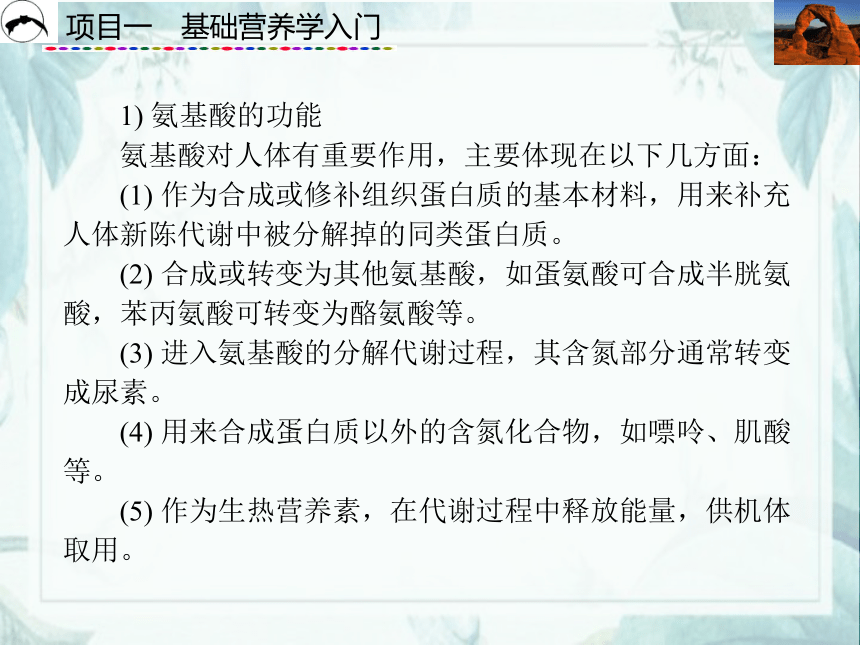 项目1  基础营养学入门_2 课件(共61张PPT)- 《食品营养与卫生》同步教学（西安科大版）