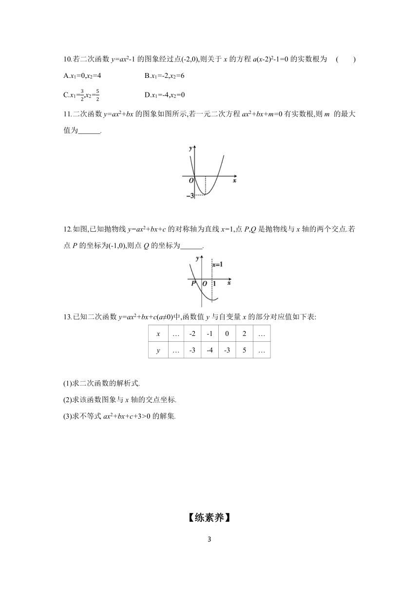 22.2 二次函数与一元二次方程  分层练习（含答案） 2023-2024学年数学人教版九年级上册
