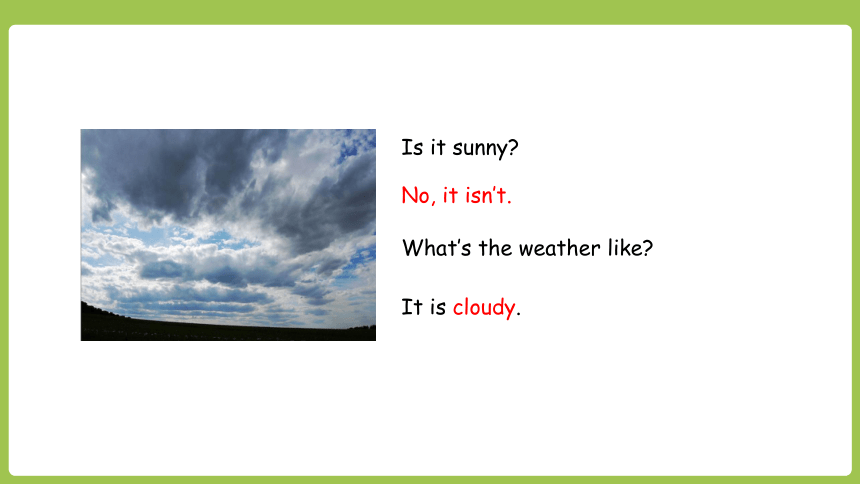 Unit 3 Weather Part B Let's learn & Let’s play 课件(共29张PPT)
