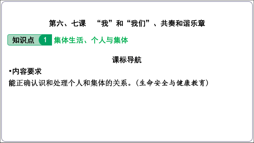 34【2024中考道法一轮复习分册精讲】 七(下) 3单元 在集体中成长 课件(共43张PPT)