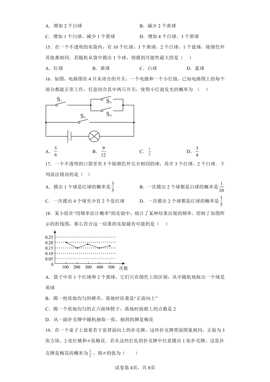 专题6.3等可能事件的概率  同步讲义（含解析）数学北师大版七年级下册