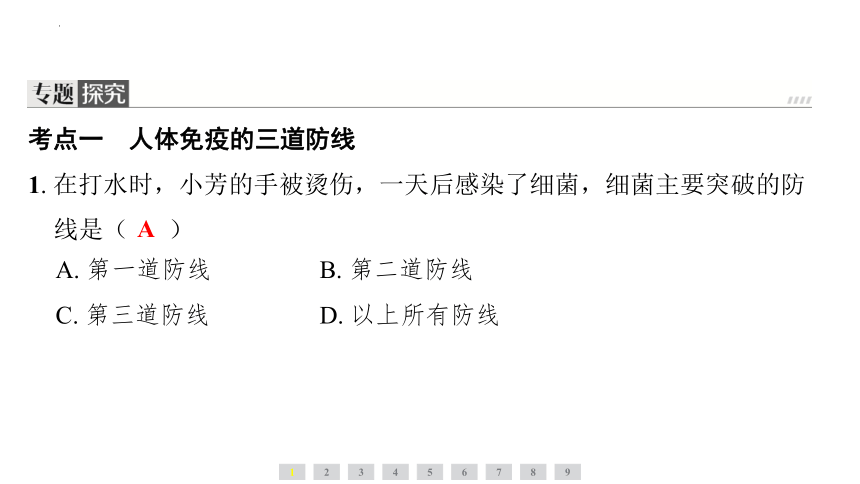 2024年中考生物二轮复习：专题七人体免疫和传染病（共25张ppt）