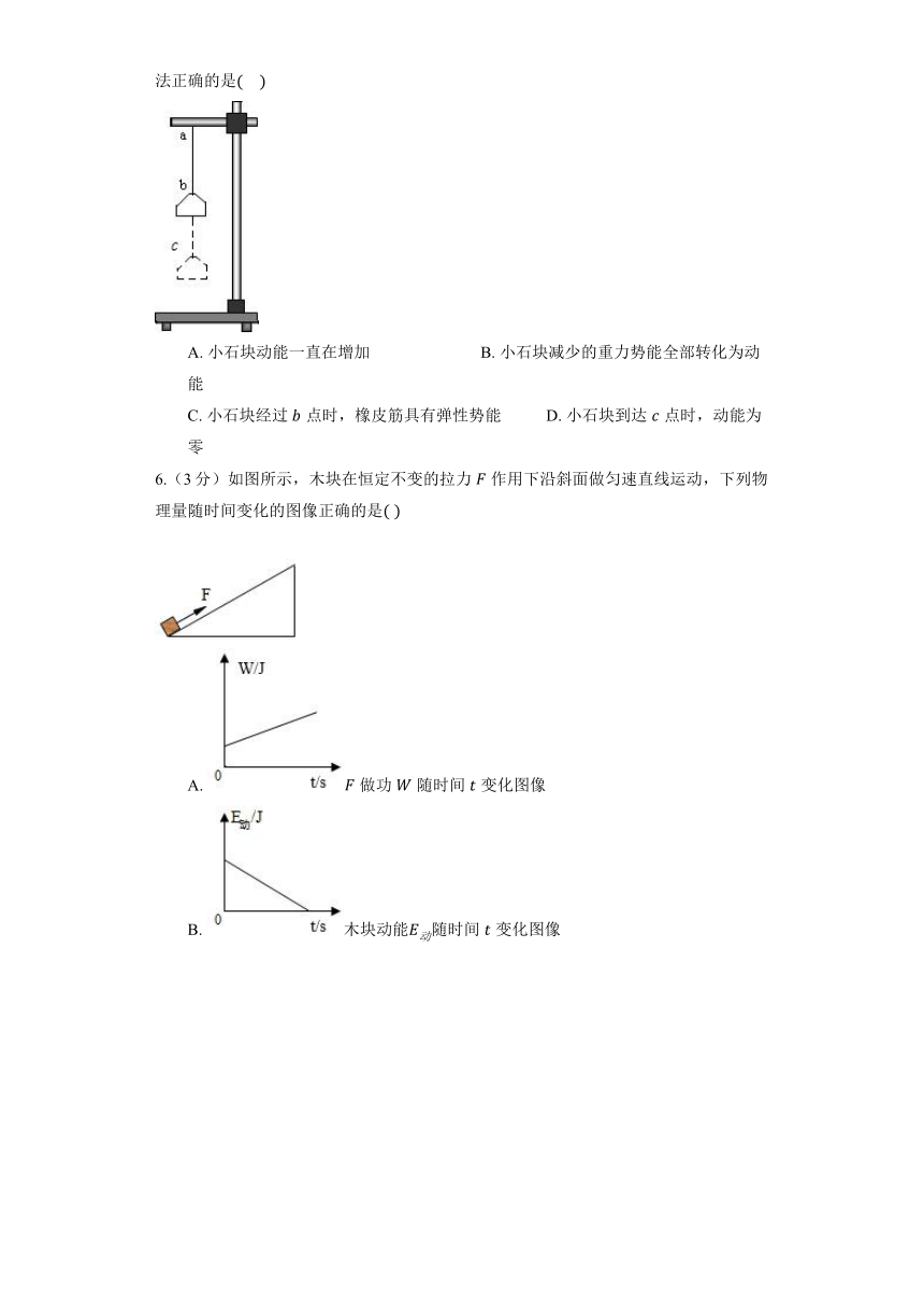 沪粤版物理九年级上册《11.4 认识动能和势能》同步练习（含解析）