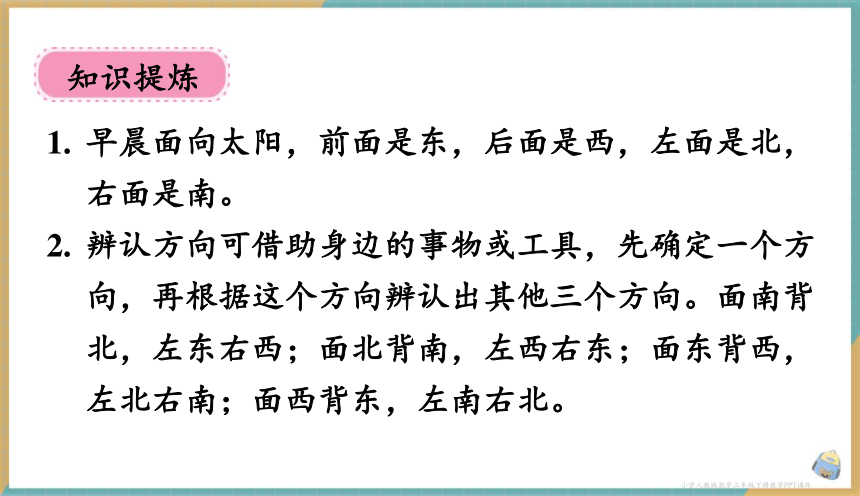 人教数学3下1.1 认识东、南、西、北四个方向 课件（共17张PPT）