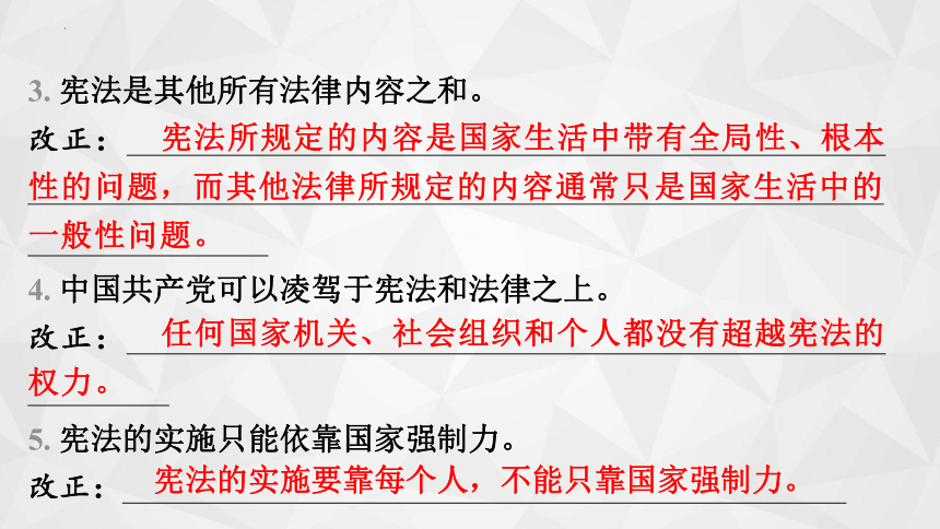 第一单元 坚持宪法至上  复习课件(共29张PPT)