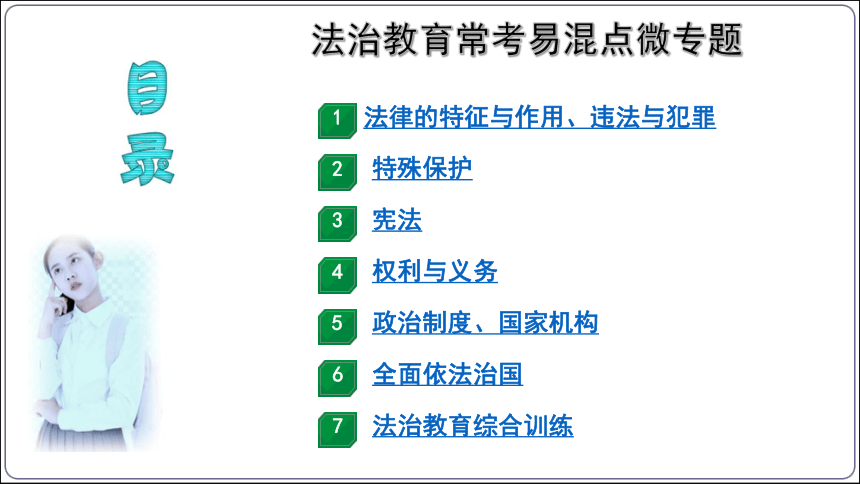 27【2024中考道法一轮复习分册精讲】 法治教育常考易混点微专题课件(共73张PPT)