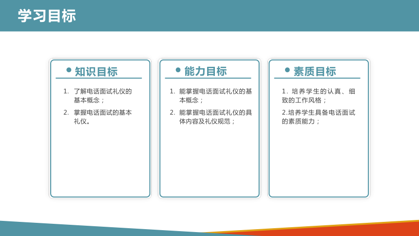 项目十二 面试礼仪 课件(共20张PPT)-《商务沟通与礼仪》同步教学（北京出版社）