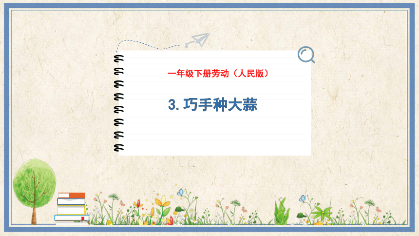 3+巧手种大蒜（课件）(共16张PPT)---2023-2024学年一年级劳动下册（人民版）