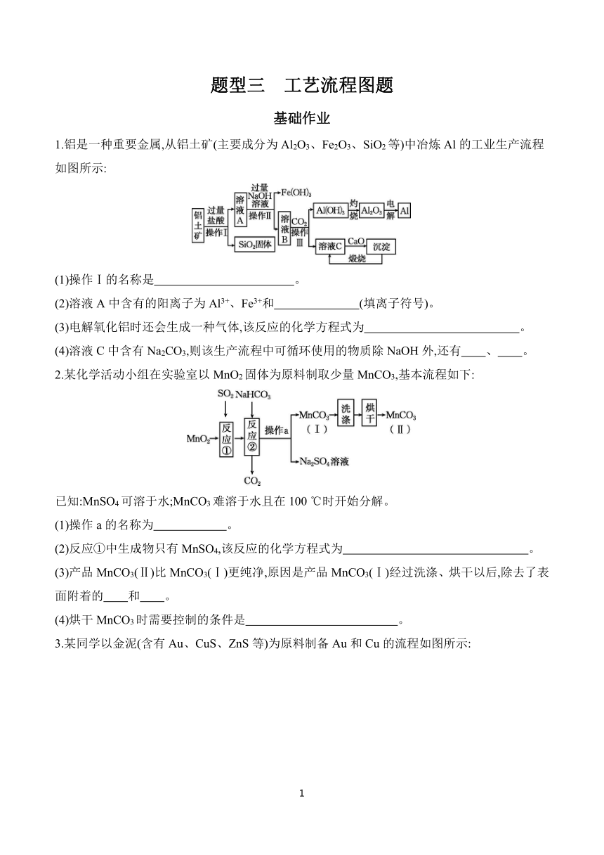 2024年中考化学总复习 特色专题专训 题型三　工艺流程图题 (含解析)