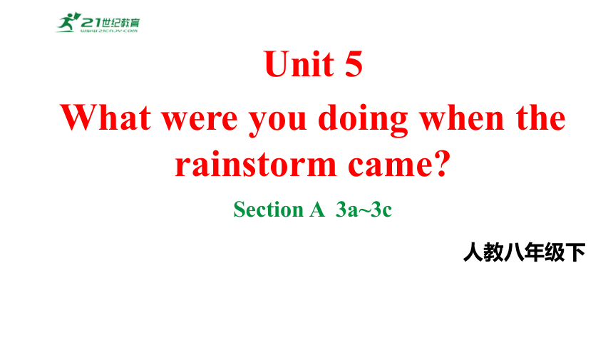 Unit5What were you doing when the rainstorm came.SectionA3a~3c课件2023-2024学年度人教版英语八年级下册