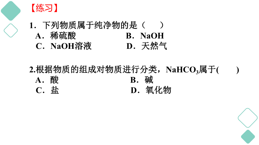 1.1物质的分类及转化 课件(共21张PPT)  人教版（2019）高中化学选择性必修1
