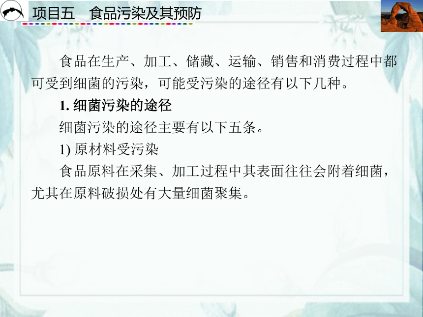 项目5  食品污染及其预防_1  课件(共42张PPT)- 《食品营养与卫生》同步教学（西安科大版）