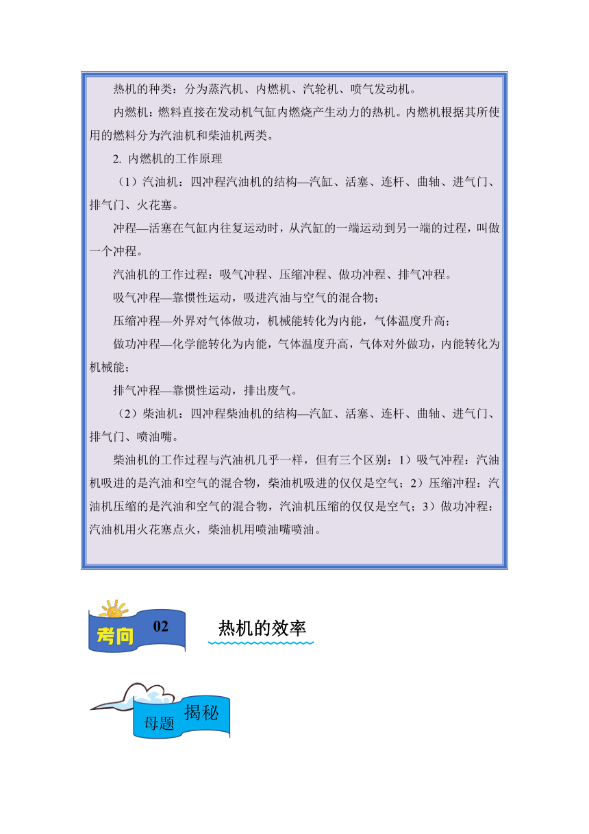 2024年中考物理母题解密专题14 内能的利用讲义（含答案）