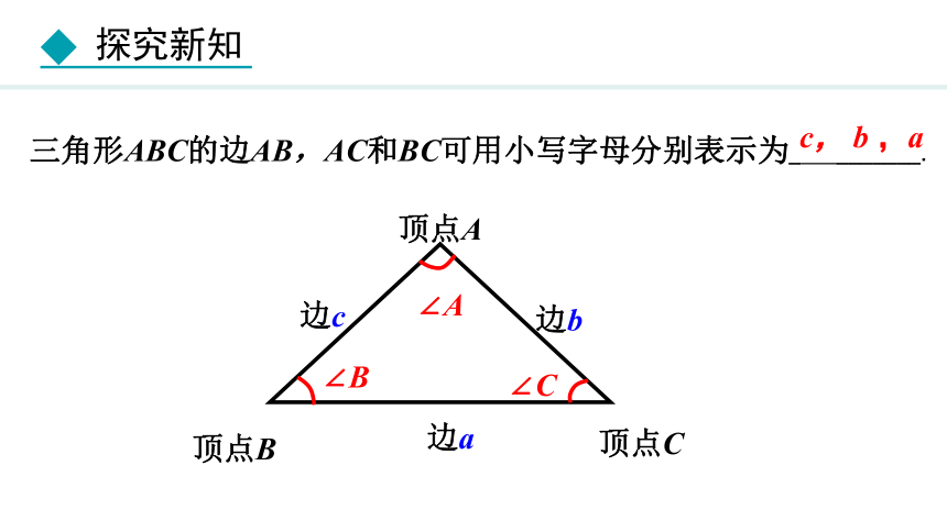 冀教版数学七年级下册9.1 三角形的边 课件（共24张PPT)