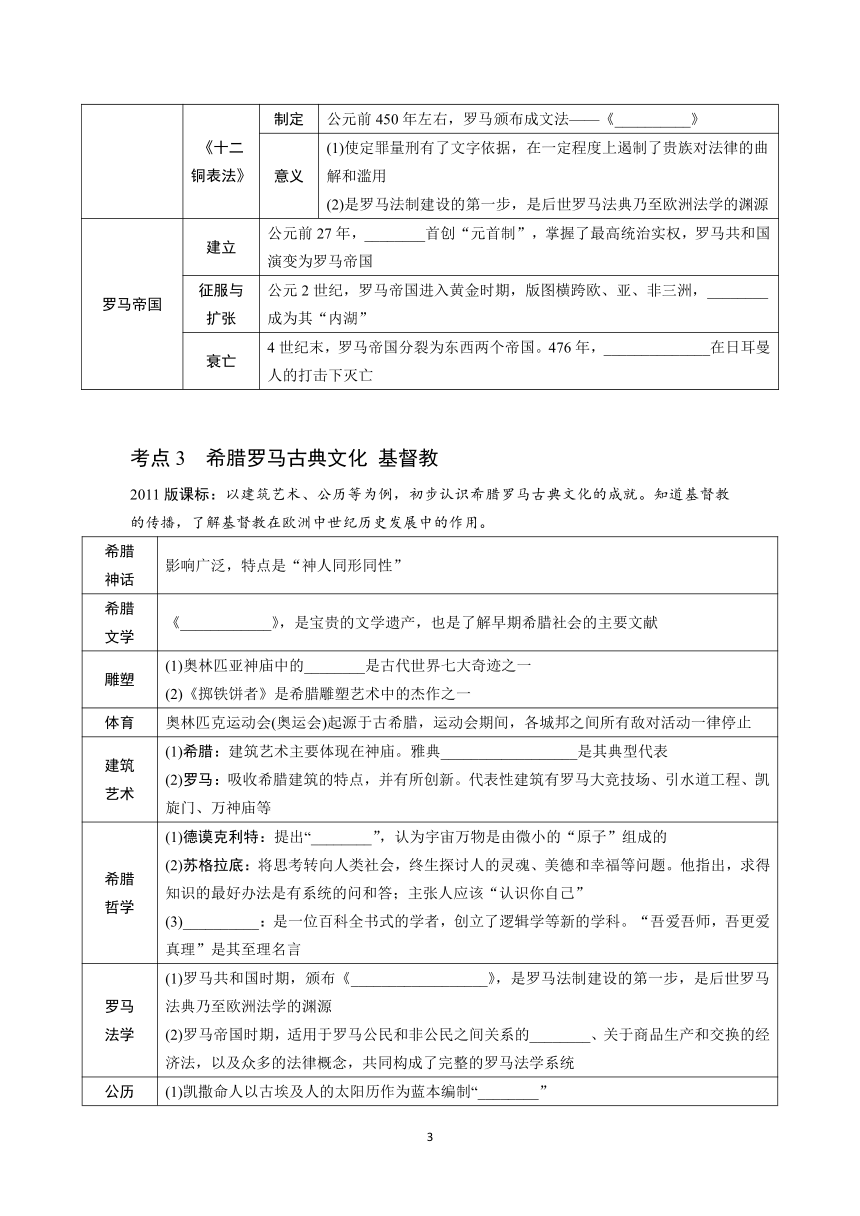 2024年苏州中考历史一轮复习讲练卷（23）古代欧洲文明（含答案）