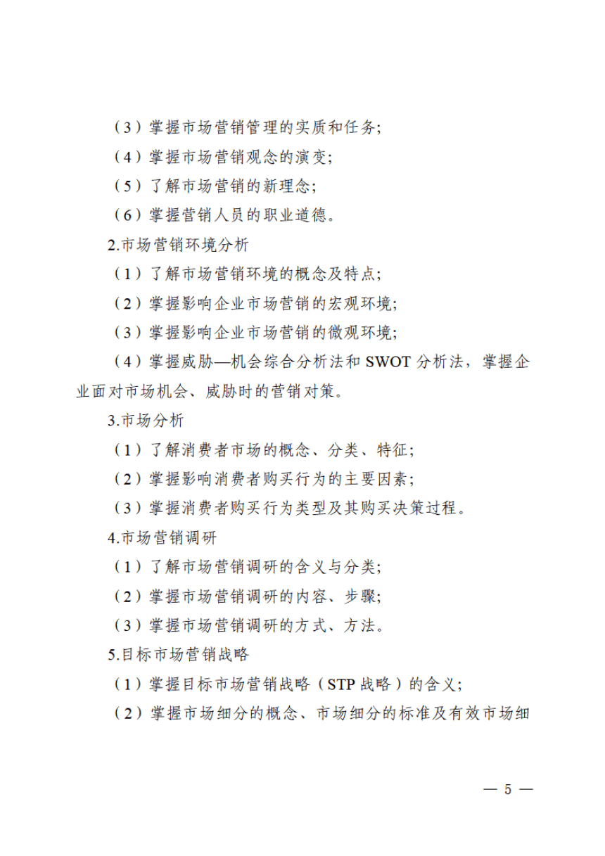 2023年四川省职业技能考试大纲财经商贸类