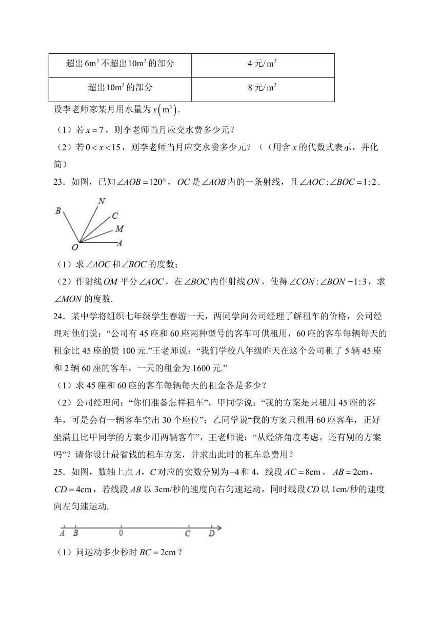 江苏省南通市田家炳中学2022-2023学年七年级下学期开学考试数学试卷(含答案)