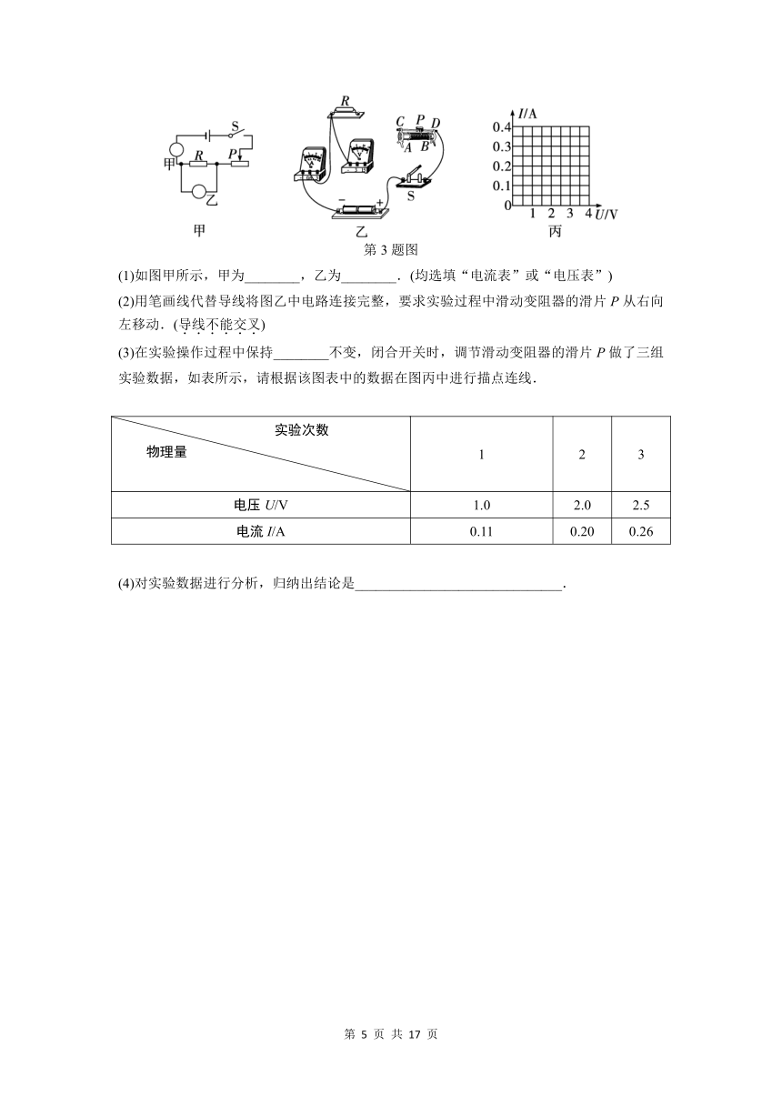 2024年中考 物理专题提升 电学 实验（含答案）