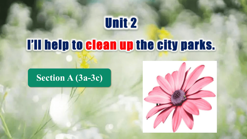 Unit 2 I’ll help to clean up the city parks. Section A (3a-3c) 课件(共27张 ...