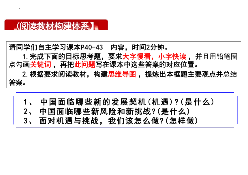 （核心素养目标）4.1 中国的机遇与挑战   课件（ 22张ppt）