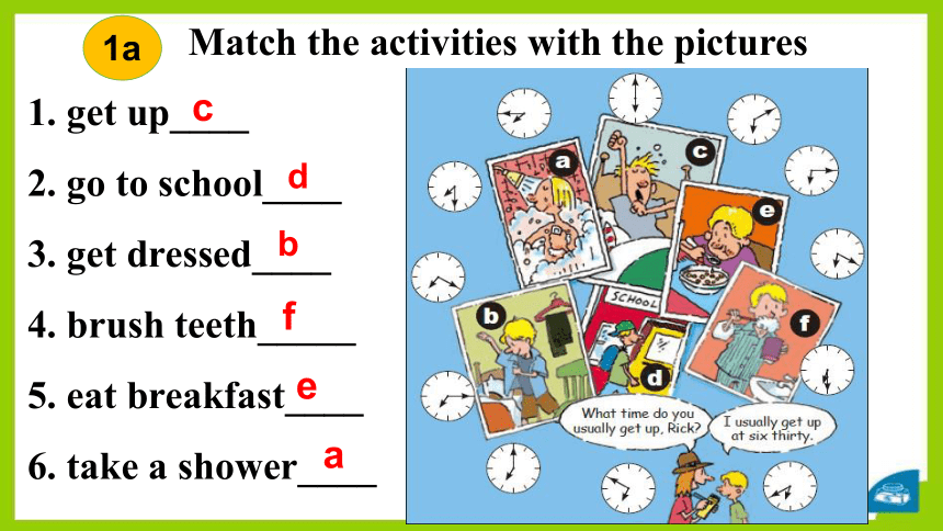 Unit 2 What time do you go to school Section A 1a-2d 课件＋音频(共30张PPT)人教版七年级下册