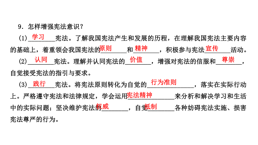 第二课保障宪法实施复习课件(共44张PPT)