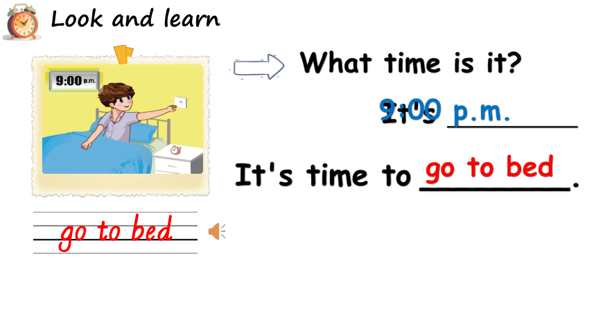 Unit 2 What time is it B Let's learn 课件(共21张PPT)