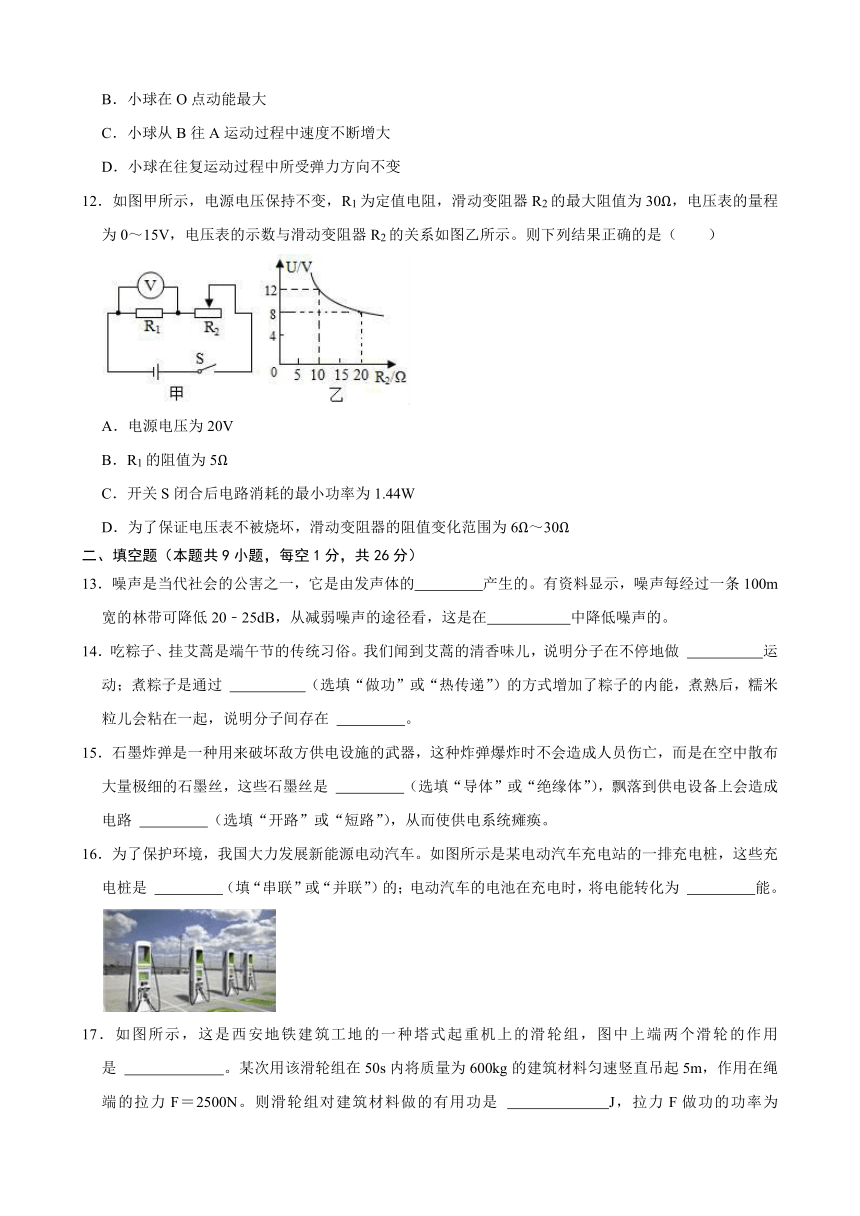 备战2024年中考物理模拟卷（南京专用）01（含答案）