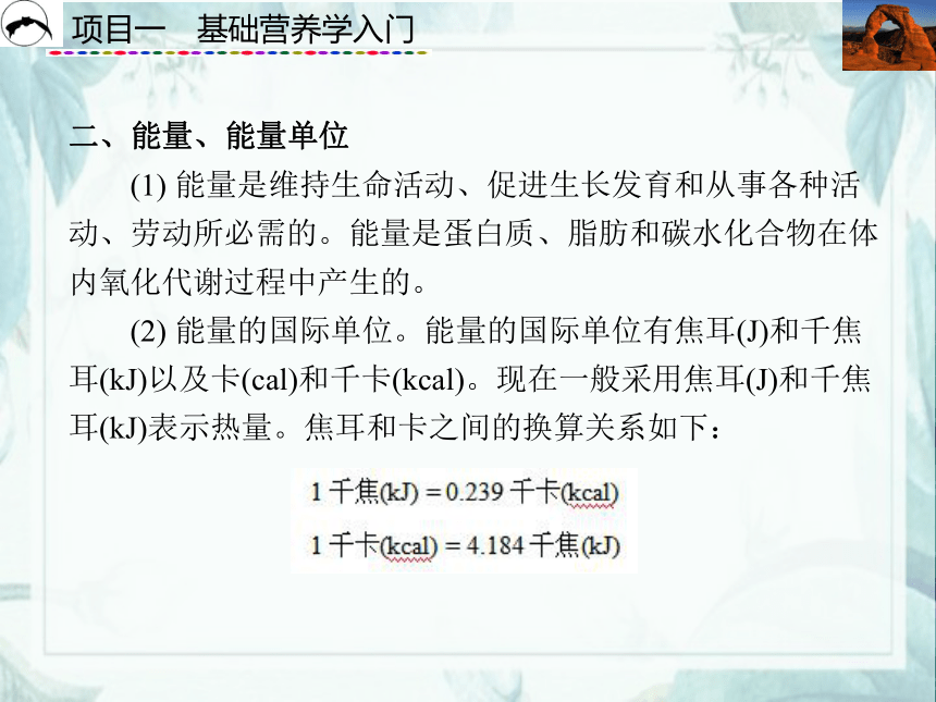 项目1  基础营养学入门_4 课件(共16张PPT)- 《食品营养与卫生》同步教学（西安科大版）