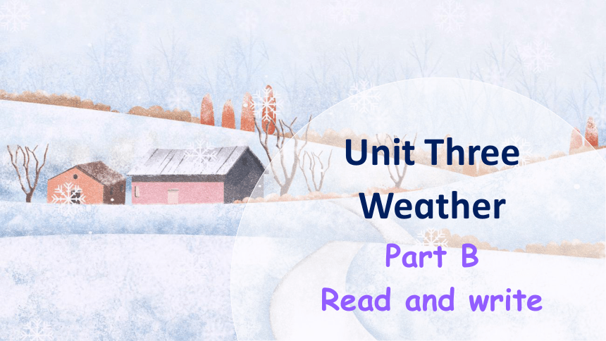 Unit 3 Weather Part B Read and write课件（30张PPT)