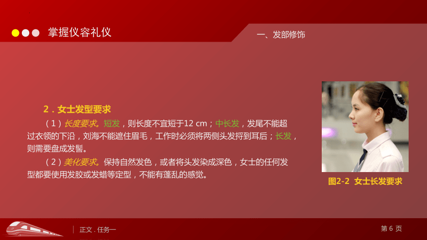 2.1掌握仪容礼仪 课件(共21张PPT)《城市轨道交通服务礼仪》（上海交通大学出版社）