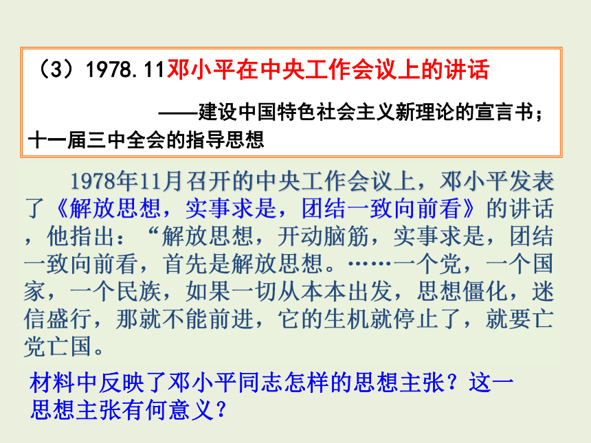 （人教版）高中历史必修3第六单元 20世纪以来中国重大思想理论成果  第18课 《新时期的理论探索》（新课导入 新课讲授 课堂总结 课堂检测）课件（共35张PPT）