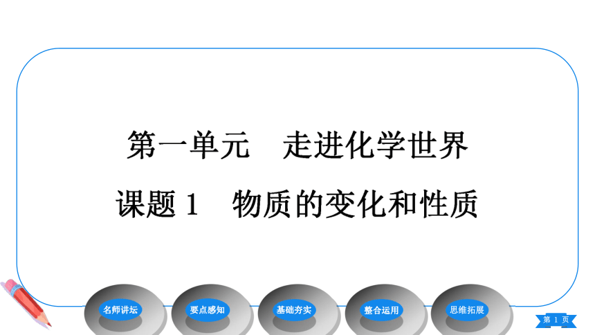 1.1物质的变化和性质课件-2021-2022学年九年级化学人教版上册（25张PPT）