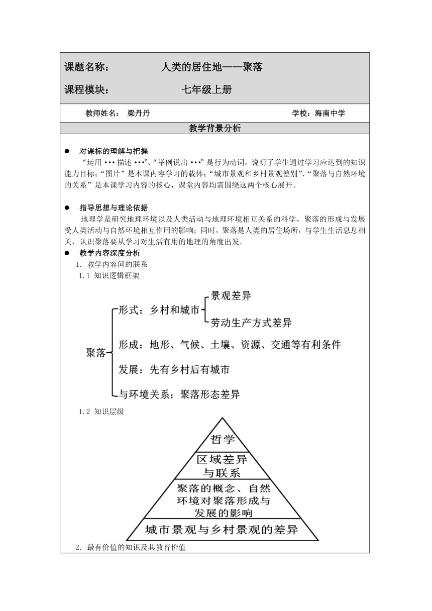 第三节  人类的居住地——聚落