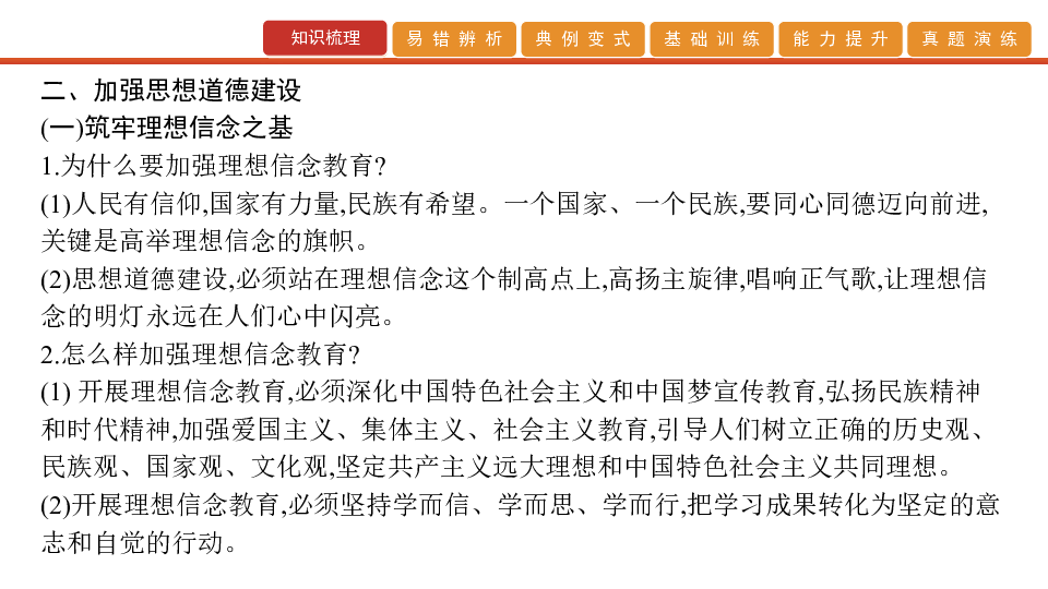 2020版高考政治艺考生文化课百日冲刺 第30讲　培养担当民族复兴大任的时代新人（课件67张PPT）