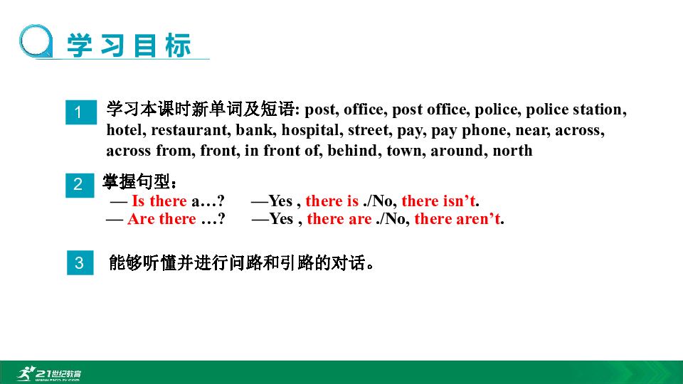 Unit 8 Is there a post office near here? Section A 1a-2d（第1课时）教学课件（46张PPT)