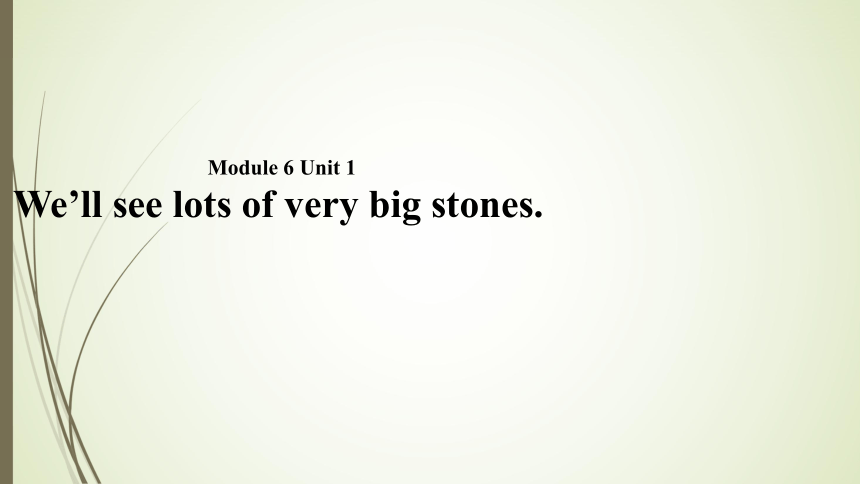 Module 6 Unit 1 We’ll see lots of big stones 课件
