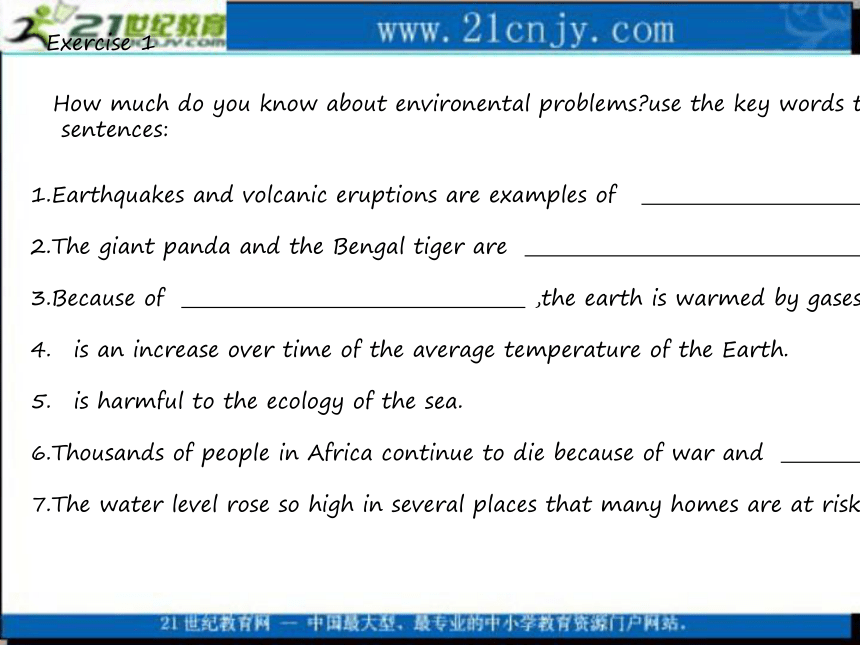 英语：unit22 lesson1 global warming课件（北师大版选修8）