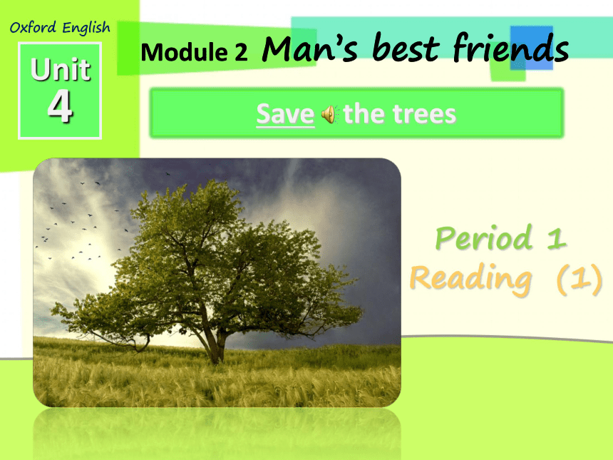 Unit 4 Save the trees-Period Reading 课件