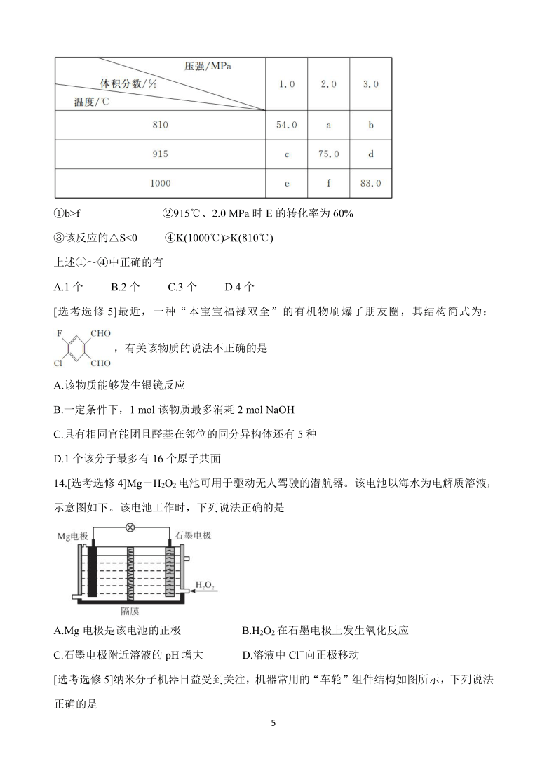 安徽省示范高中培优联盟2020-2021学年高二上学期冬季联赛 化学 Word版含答案