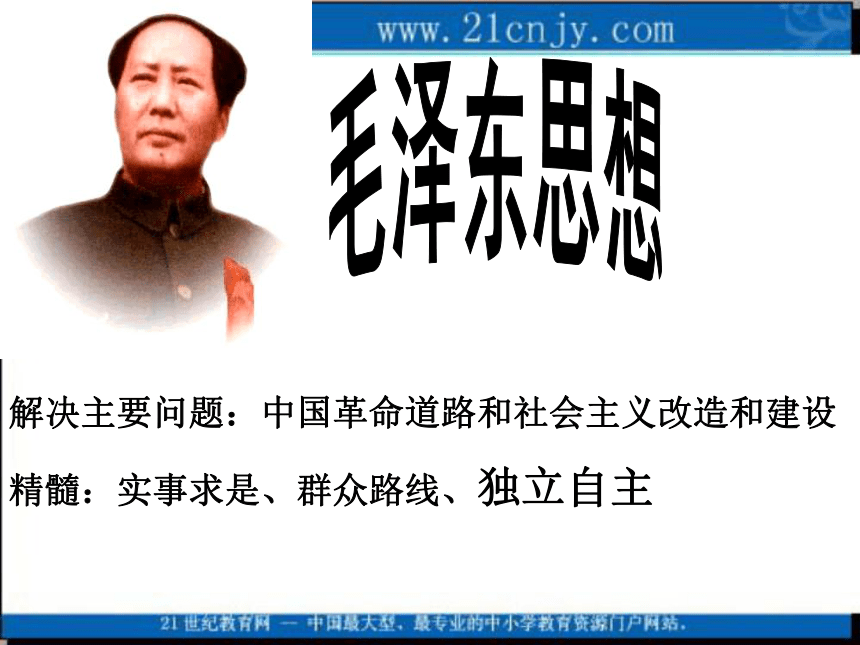 历史：第六单元《20世纪以来中国重大思想理论成果》课件（1）（新人教版必修3）