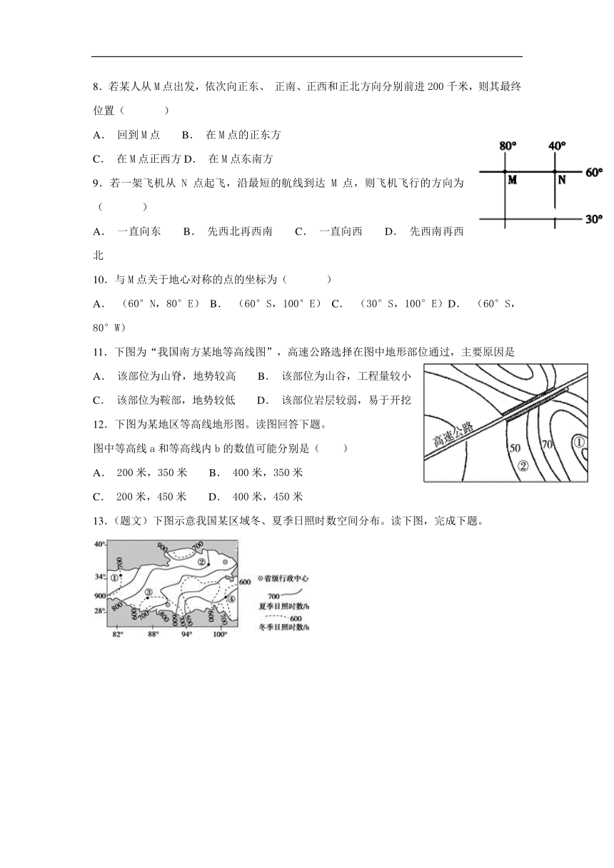 山西省晋中市和诚中学2019届高三8月月考地理试卷