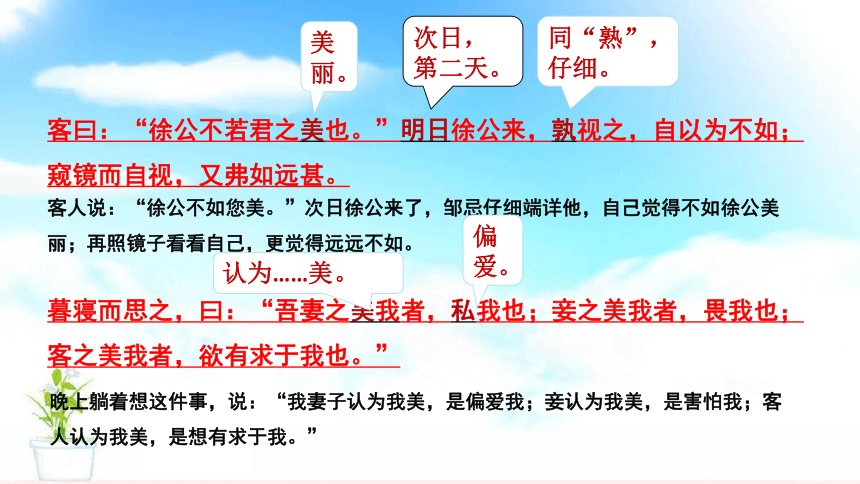 第二部分　文言文阅读9 邹忌讽齐王纳谏　《战国策》 课件—重庆市2021年中考语文复习(共47张PPT)