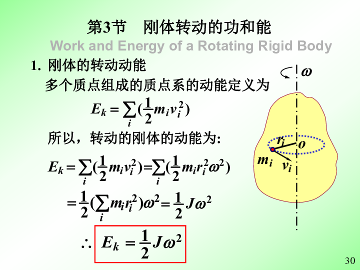 2020年华科附中高中物理竞赛辅导（05刚体的定轴转动）D刚体转动的功和能