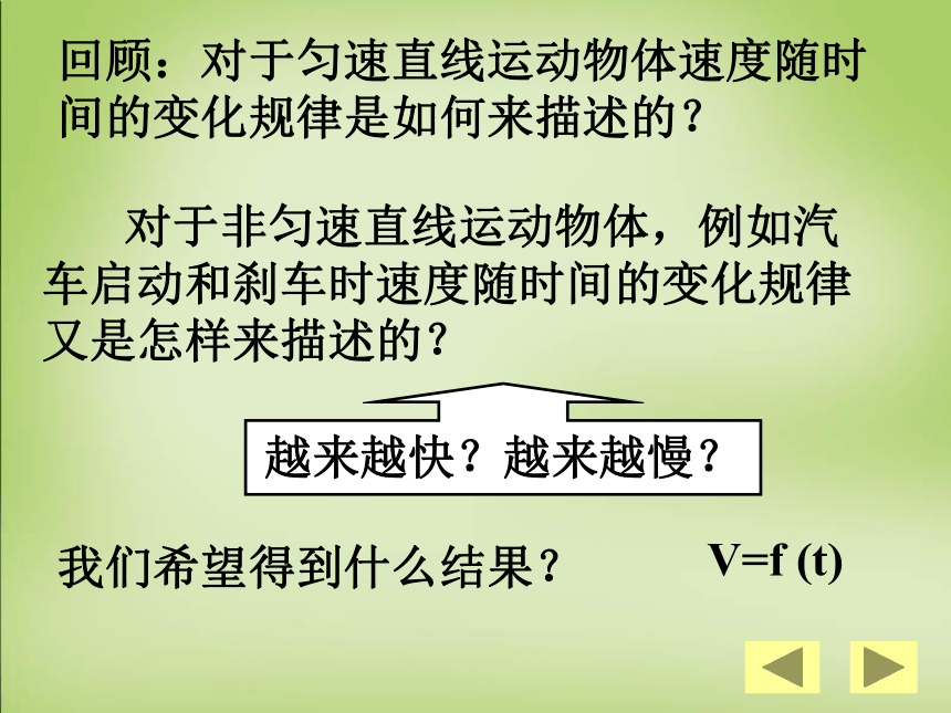 人教版物理必修1：2.1实验探究小车速度随时间变化的规律课件