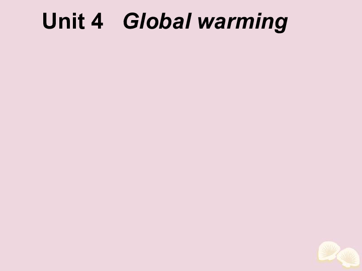 新人教版选修6 Unit 4 Global warming知识点课件（42张ppt）