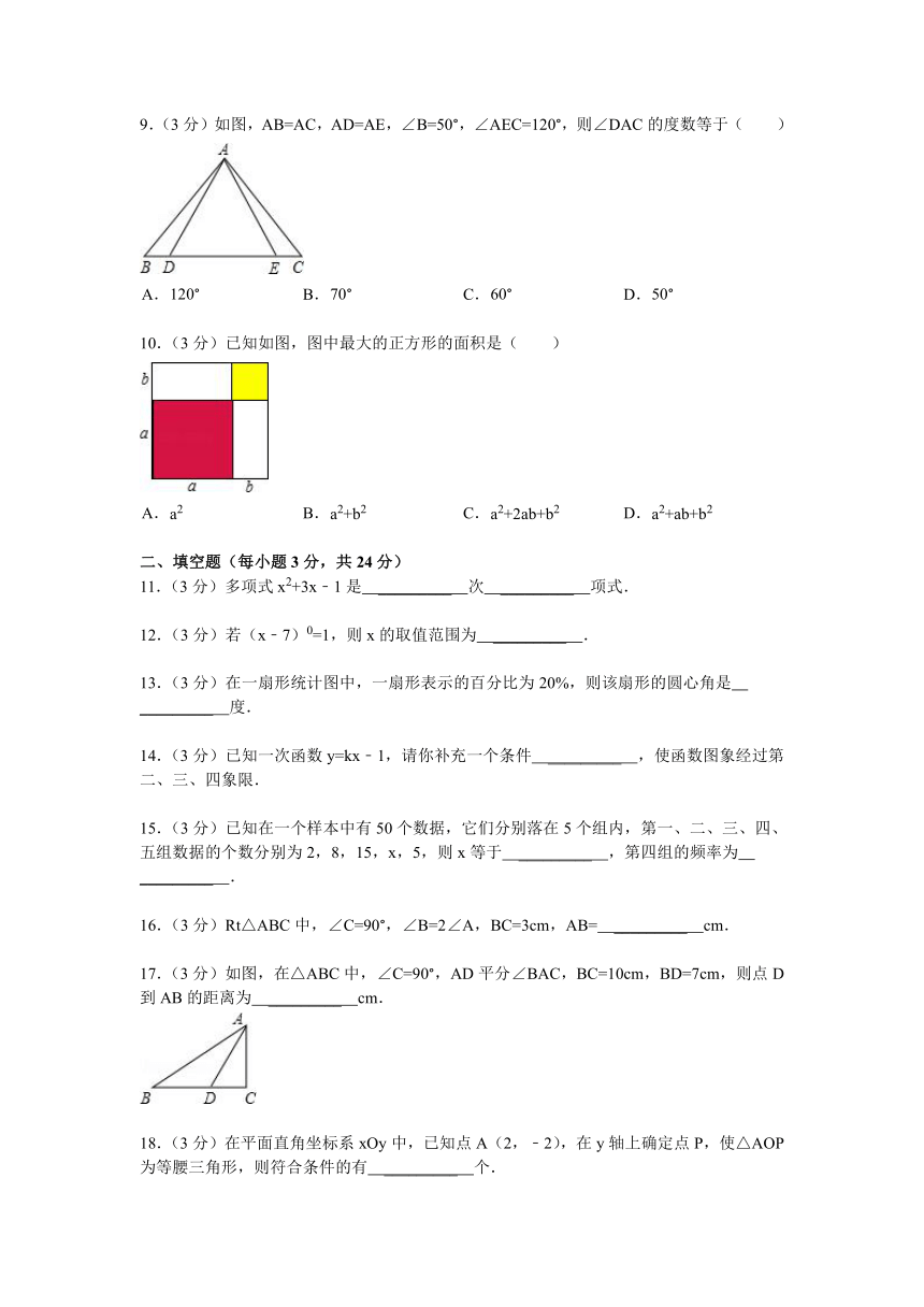 江苏省南通市海门县海门镇2012-2013学年八年级上学期期末考试数学试题（解析版答案）