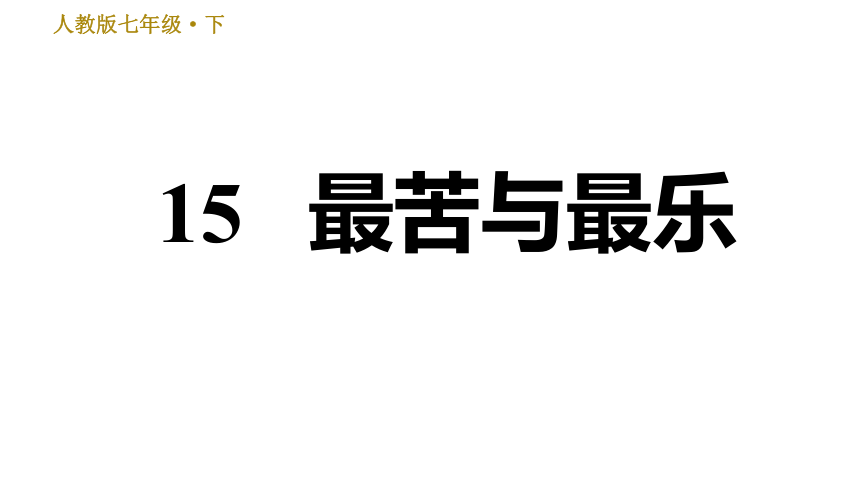 16. 最苦与最乐  训练巩固课件（共13张PPT）
